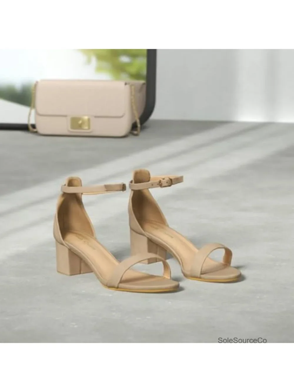 Strappy Chunky Block Low Heeled Sandals 2 Inch Open Toe Ankle Strap Dress
